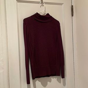 New York & Company Burgundy Turtleneck Sweater
